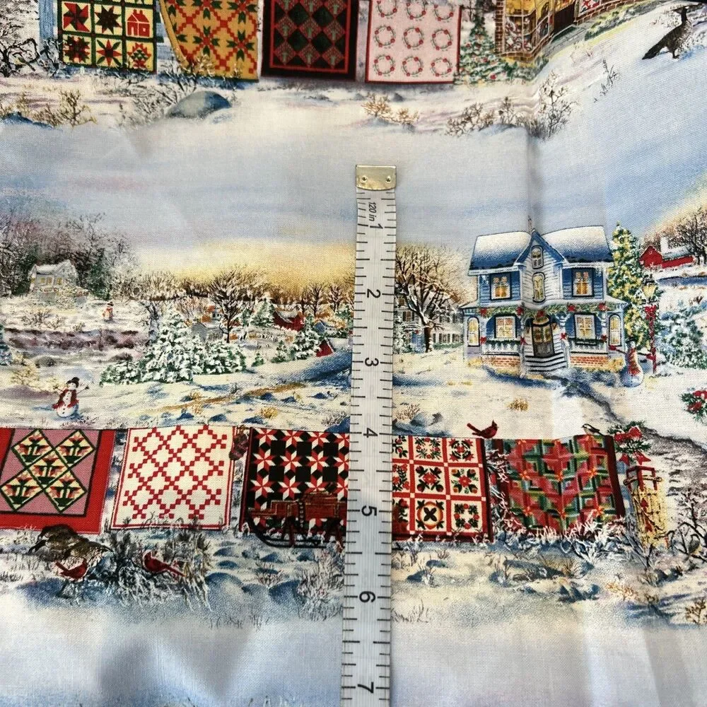 Holiday Airing Cotton Quilting Fabric Diane Phalen Winter Country Scenes 39 X 40